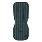 Kinderwagenauflage Baumwolle Velvet Multi STRIPES GREEN