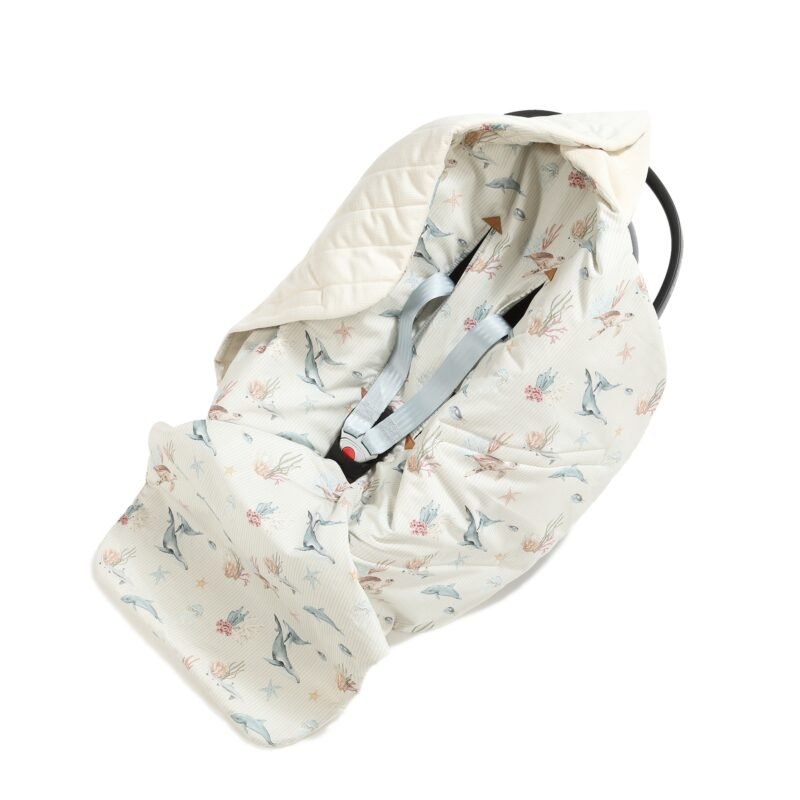 Einschlagdecke Babyschale Baumwolle Velvet Multi SEAWORLD Hauptbild