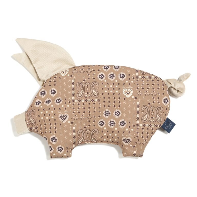 Kopfkissen Sleepy Pig Velvet BANDANA MOCCA Hauptbild