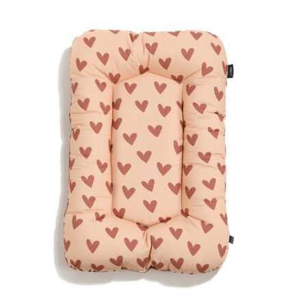 Babynest Baumwolle Velvet HEARTBEAT PINK - M - 50 x 86 cm Hauptbild