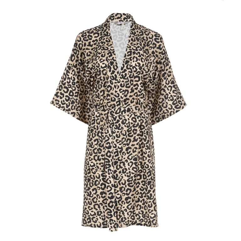 Bambus Kimono LEOPARD CREAM Hauptbild