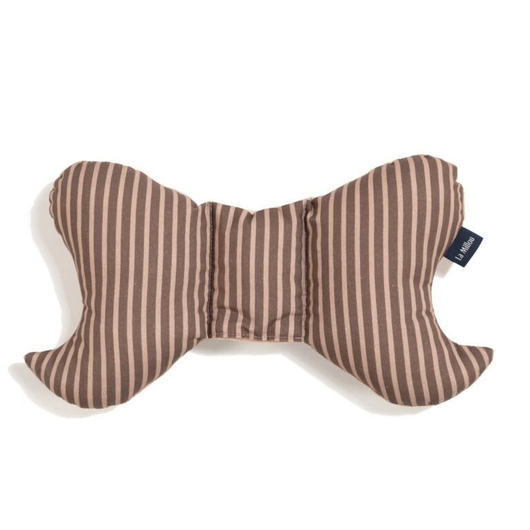 Angel's Wings Kissen Baumwolle Velvet STRIPES BROWN Hauptbild