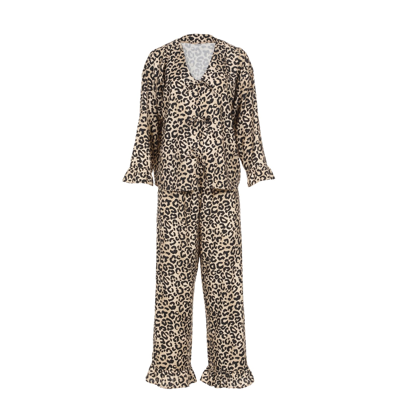 30591_1 Bambus-Pyjama LEOPARD CREAM - M (Lang) Hauptbild