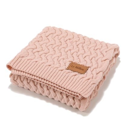 Warme Decke Merino 100% STONED PINK - S - 85 x 85 cm Hauptbild