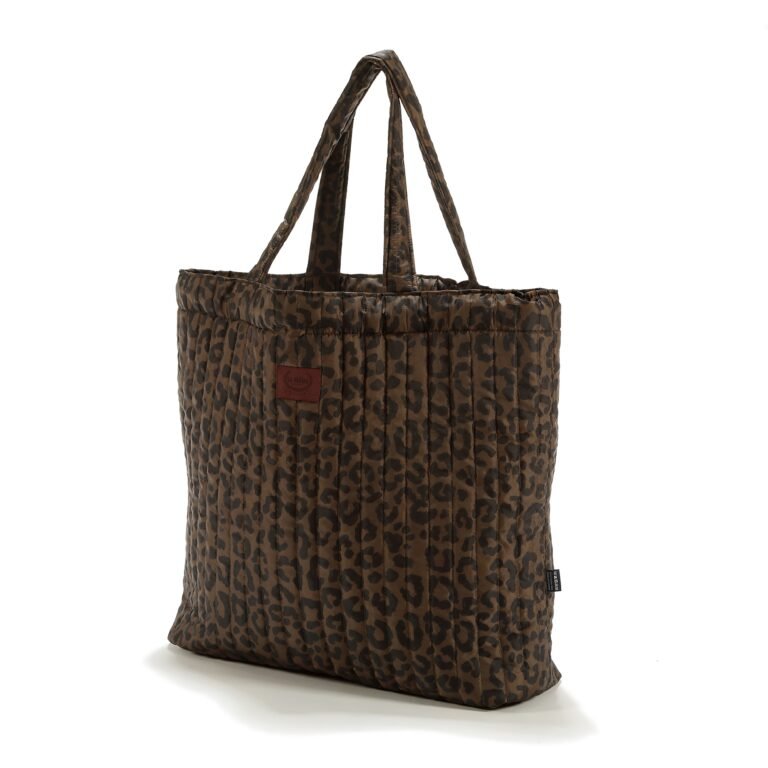 Shopper Tasche gesteppt LEOPARD CHOCO - L Hauptbild