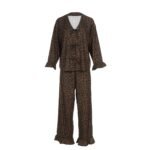 Bambus-Pyjama LEOPARD CHOCO - S (Lang) Hauptbild