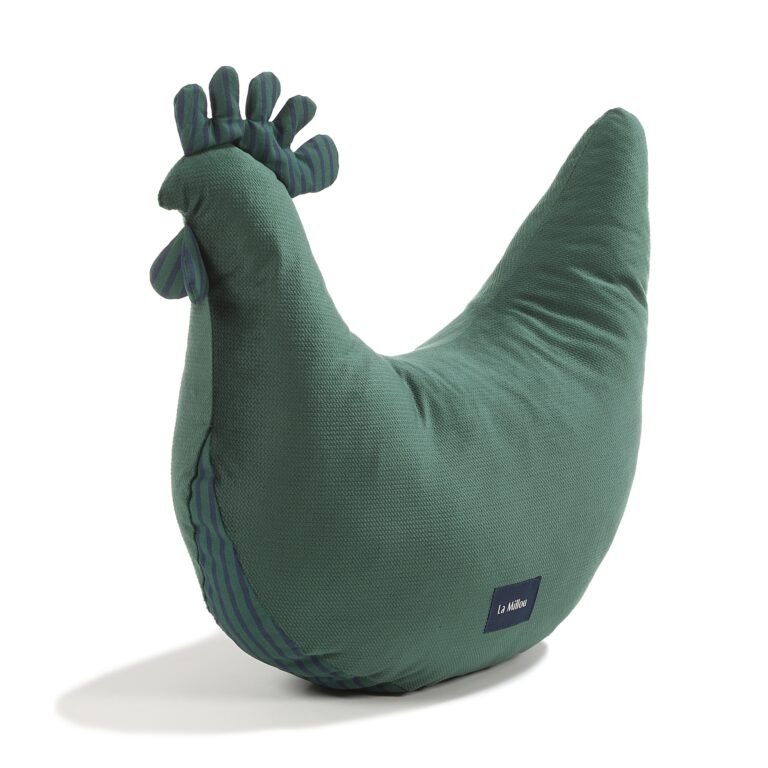 Oma Dana's Henne Kissen Velvet Baumwolle STRIPES GREEN Hauptbild