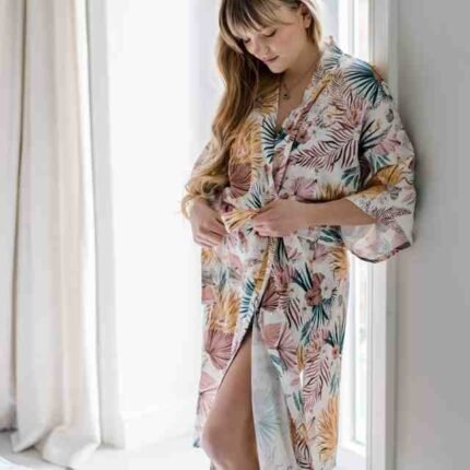 Bambus Kimono BOHO PALMS LIGHT Hauptbild