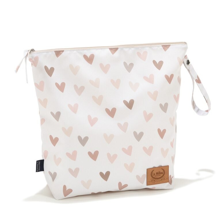 Wasserdichter Kulturbeutel HEARTBEAT BEIGE - XL Hauptbild