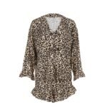 Bambus-Pyjama LEOPARD CREAM - S (Shorts) Hauptbild