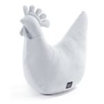 Oma Dana's Henne Kissen Velvet LIGHT GREY Hauptbild