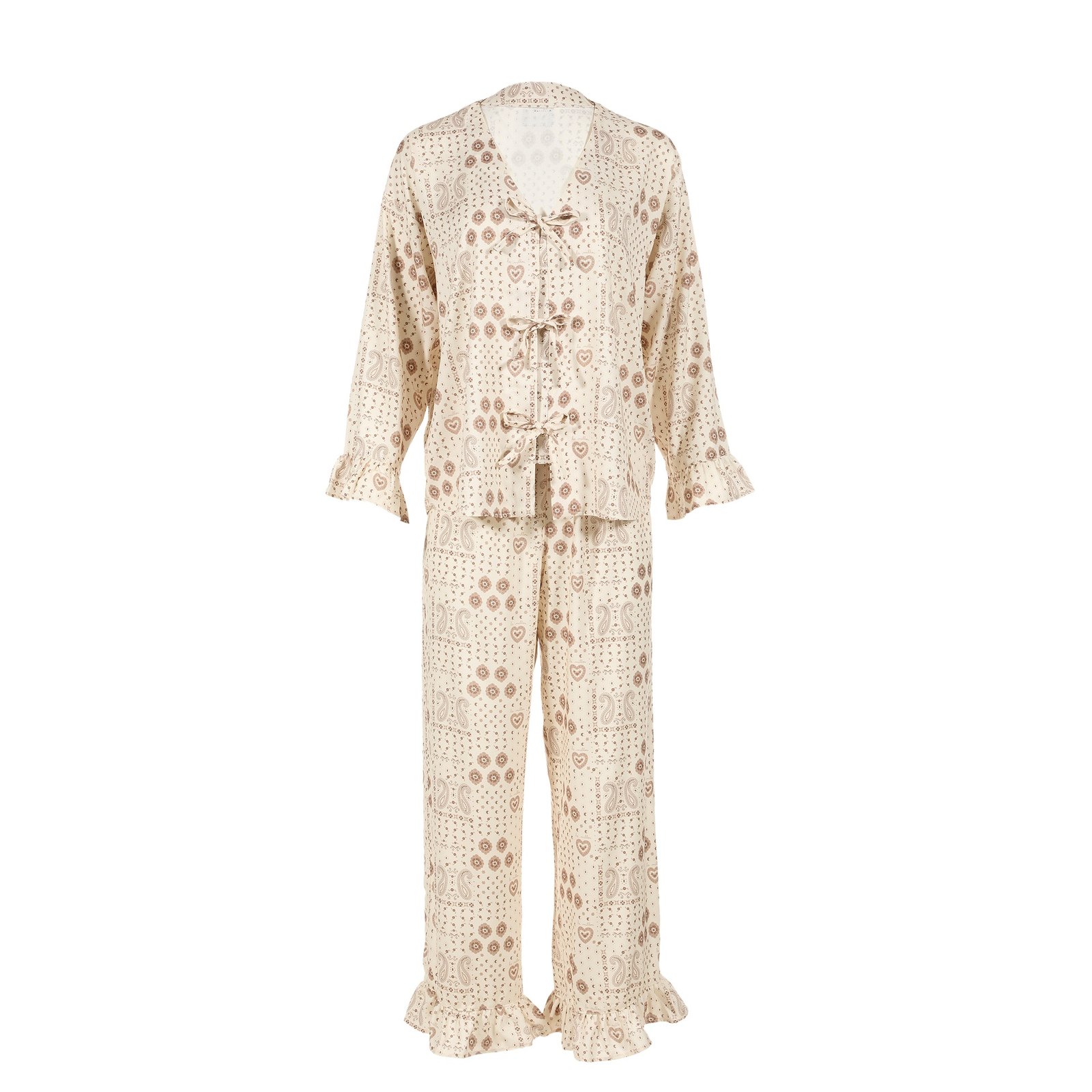 30597_1 Bambus-Pyjama BANDANA CREAM - S (Lang) Hauptbild