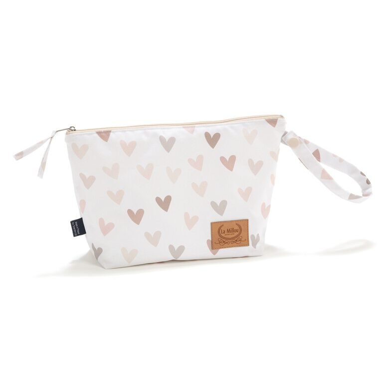 Wasserdichter Kulturbeutel HEARTBEAT BEIGE - M Hauptbild