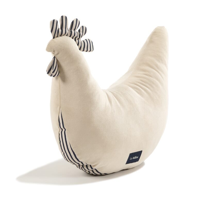 Oma Dana's Henne Kissen Velvet Baumwolle STRIPES NAVY Hauptbild