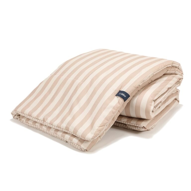 Bettdecke Baumwolle STRIPES BEIGE - XXL - 200 x 220 cm Hauptbild