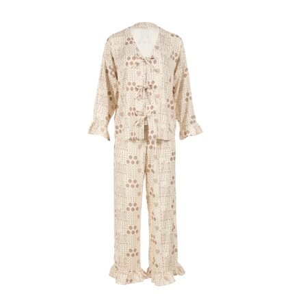 Bambus-Pyjama BANDANA CREAM - M (lang) Hauptbild