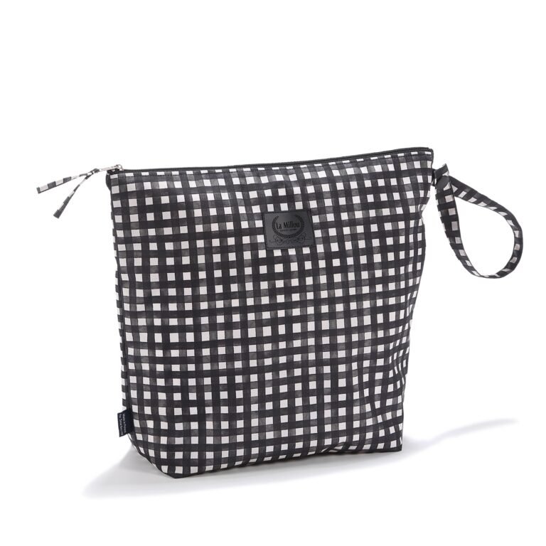 Wasserdichter Kulturbeutel BLACK VICHY - XL Hauptbild