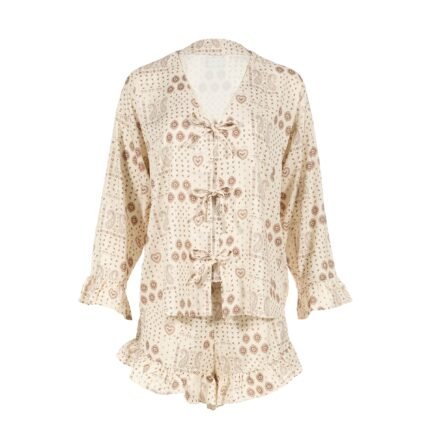 Bambus-Pyjama BANDANA CREAM - M (Shorts) Hauptbild