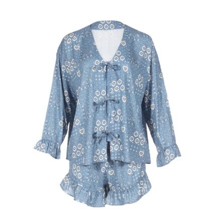 Bambus-Pyjama BANDANA DENIM - M (Shorts) Hauptbild