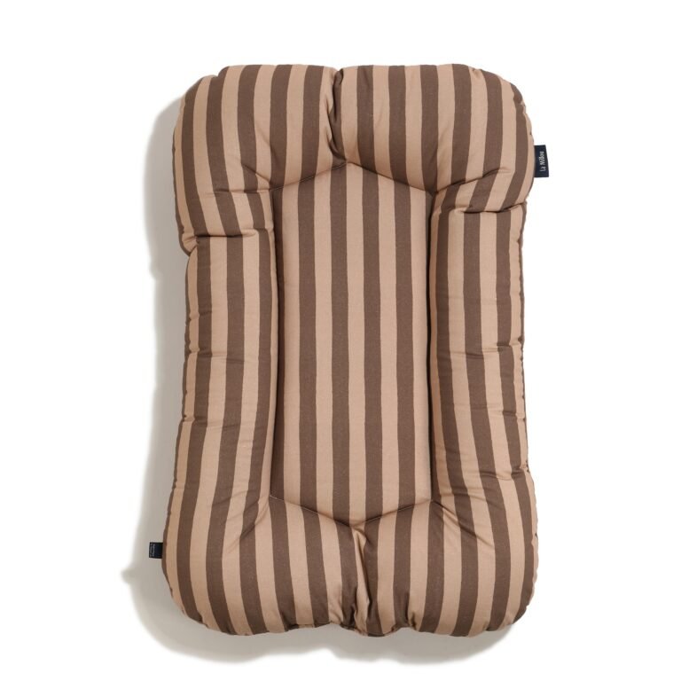 Babynest Baumwolle Velvet STRIPES BROWN - M - 50 x 86 cm Hauptbild