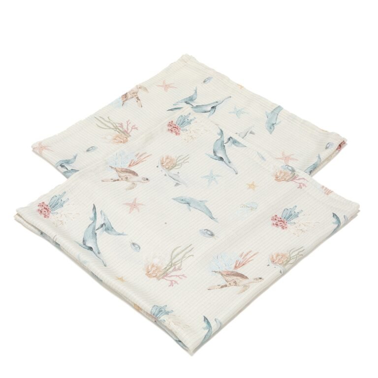 Windeln Set Bambus SEAWORLD - S - 70 x 70 cm Hauptbild