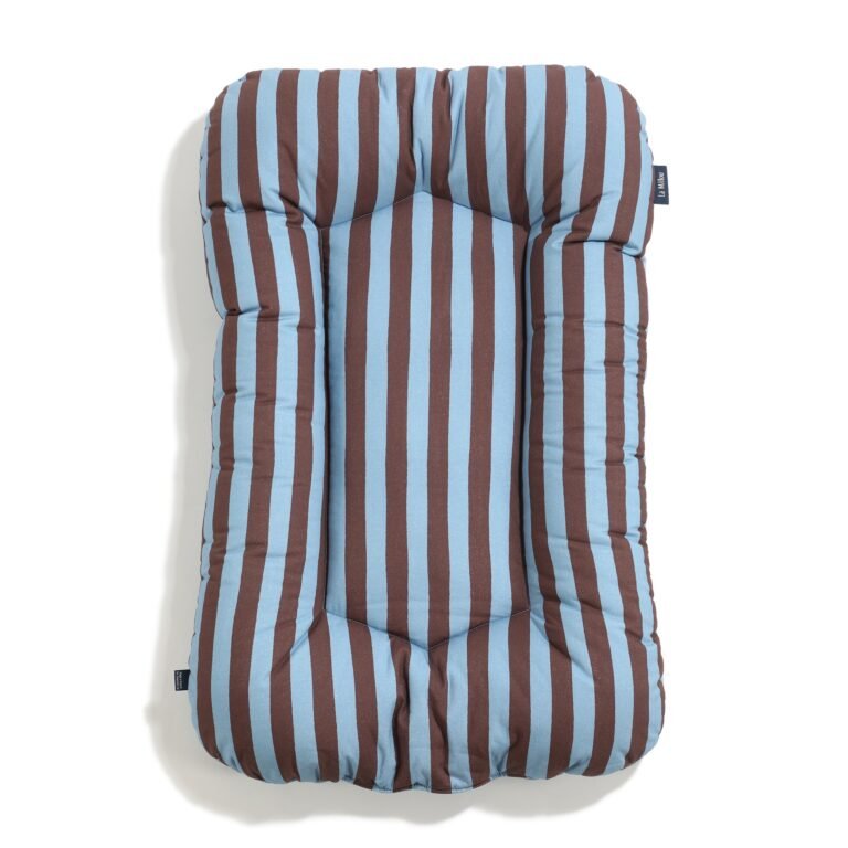 Babynest Baumwolle Velvet STRIPES BLUE - M - 50 x 86 cm Hauptbild