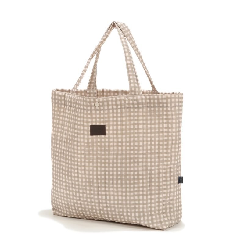 Shopper Tasche gesteppt BEIGE VICHY - L Hauptbild