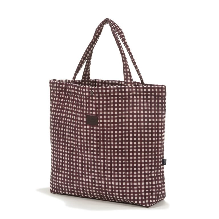Shopper Tasche gesteppt BURGUNDY VICHY - L Hauptbild