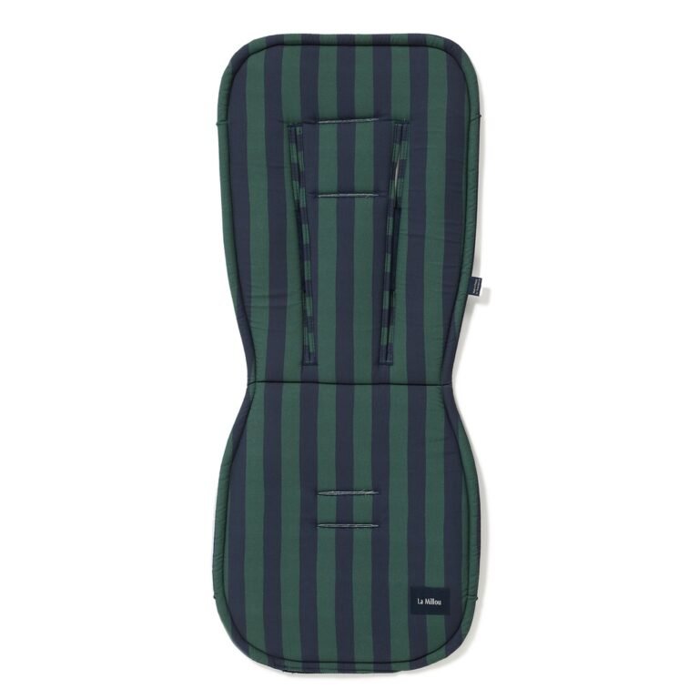 Kinderwagenauflage Baumwolle Velvet Multi STRIPES GREEN_Hauptbild
