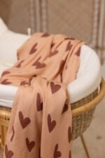 Pucktuch Bambus Musselin HEARTBEAT PINK - 115 x 140 cm_Hauptbild