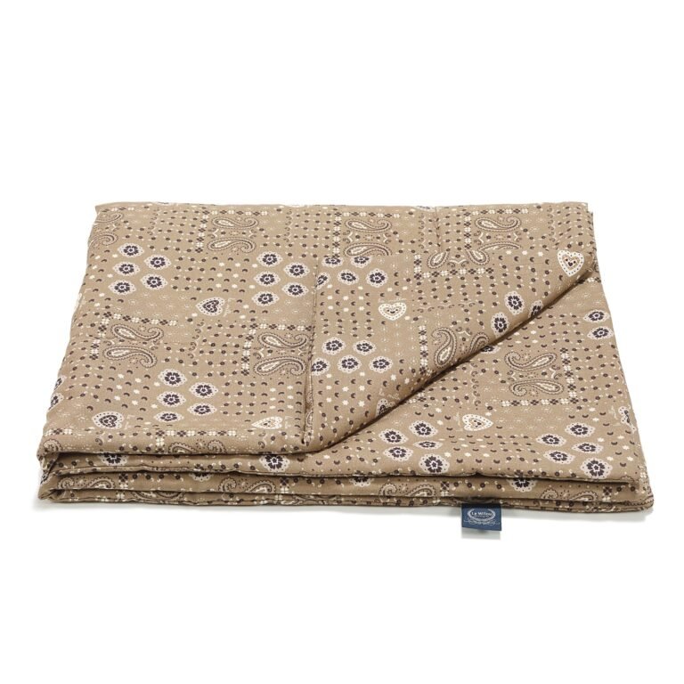Bettdecke Bambus BANDANA MOCCA - M - 80 x 100 cm_Hauptbild