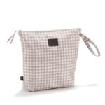 Wasserdichter Kulturbeutel BEIGE VICHY - XL_Hauptbild