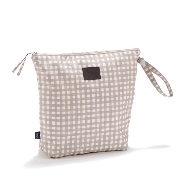 Wasserdichter Kulturbeutel BEIGE VICHY - XL_Hauptbild