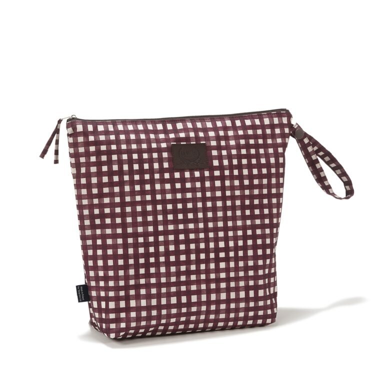 Wasserdichter Kulturbeutel BURGUNDY VICHY - XL_Hauptbild