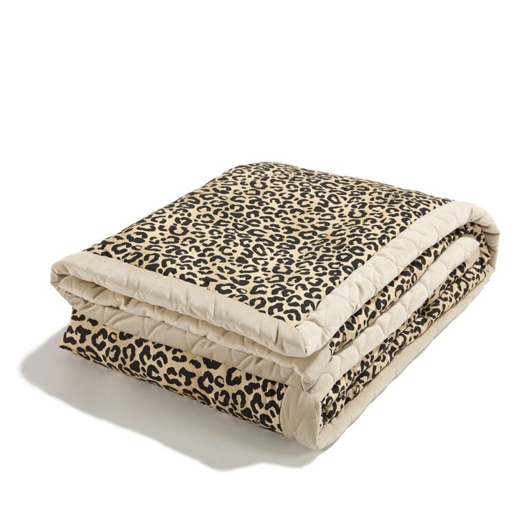 Warme Decke Velvet LEOPARD CREAM - XL - 140 x 200 cm_Hauptbild