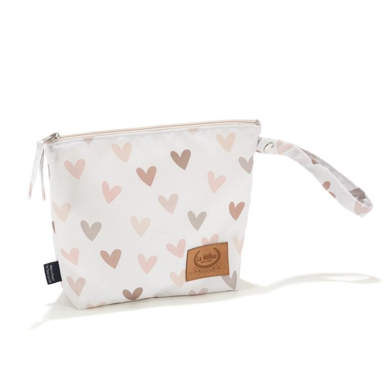 Wasserdichter Kulturbeutel HEARTBEAT BEIGE - S_Hauptbild