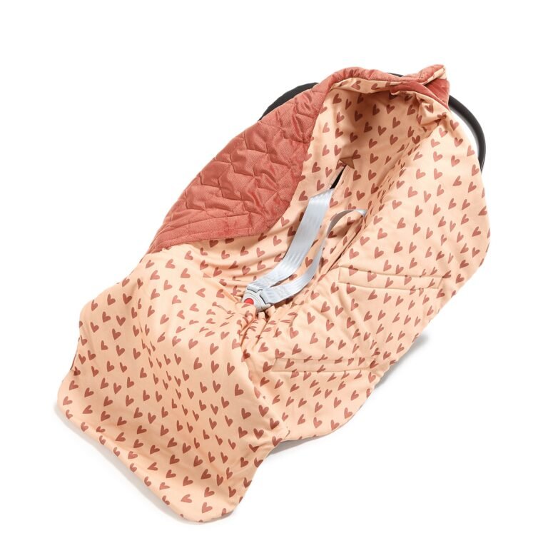 Einschlagdecke Babyschale multi HEARTBEAT PINK_Hauptbild