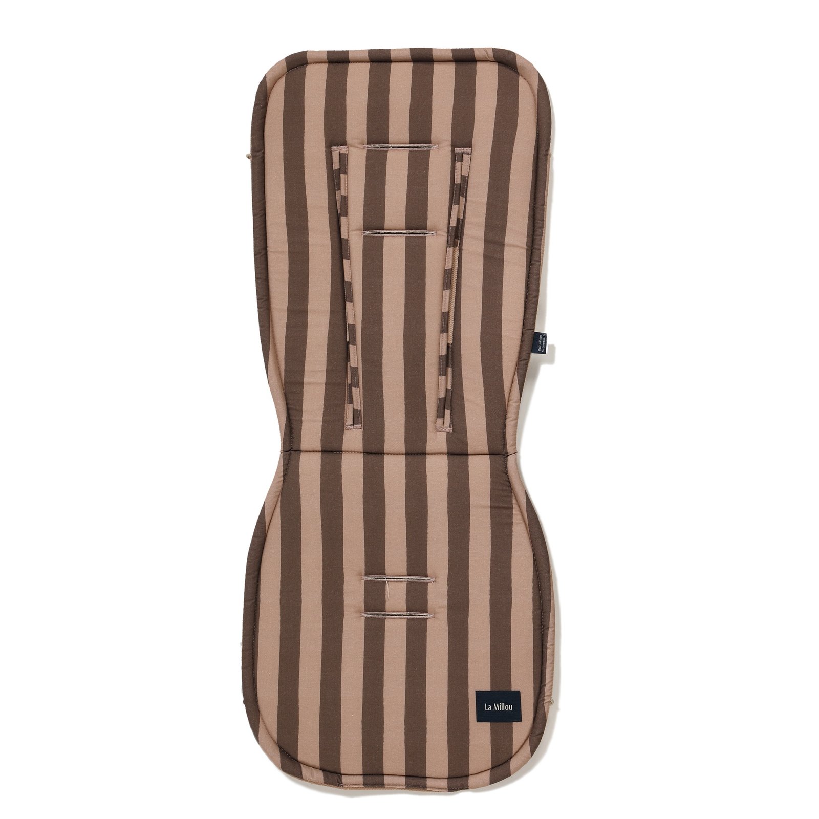 EZ00122021_1 Kinderwagenauflage Baumwolle Velvet Multi STRIPES BROWN_Hauptbild
