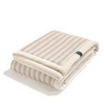 Warme Decke Velvet STRIPES BEIGE - XL - 140 x 200 cm_Hauptbild