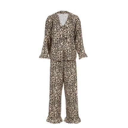 Bambus-Pyjama LEOPARD CREAM - S (Lang)_Hauptbild