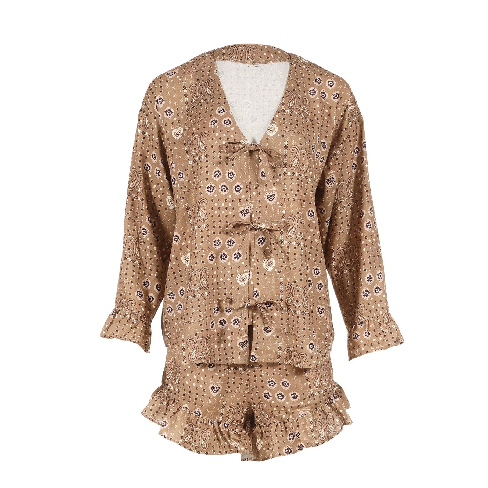 EZ00122089_1 Bambus-Pyjama BANDANA MOCCA - S (Shorts)_Hauptbild