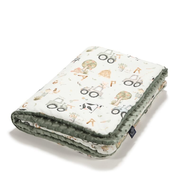 Warme Decke Minky ABC FARM - M - 80 x 100 cm_Hauptbild