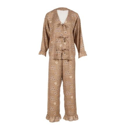 Bambus-Pyjama BANDANA MOCCA - S (Lang)_Hauptbild