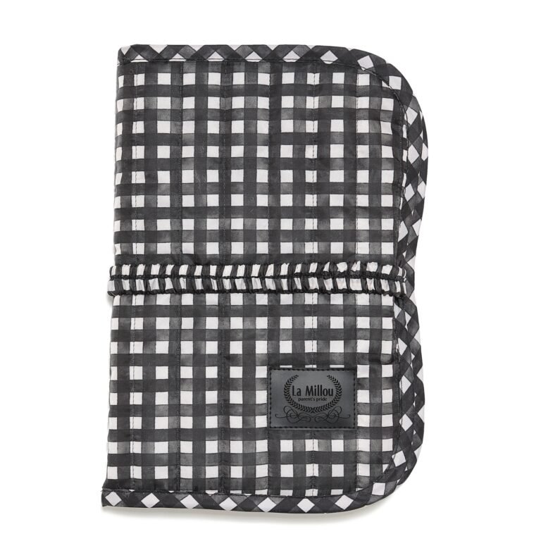 Windeltasche Nylon BLACK VICHY_Hauptbild