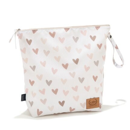 Wasserdichter Kulturbeutel HEARTBEAT BEIGE - XL_Hauptbild