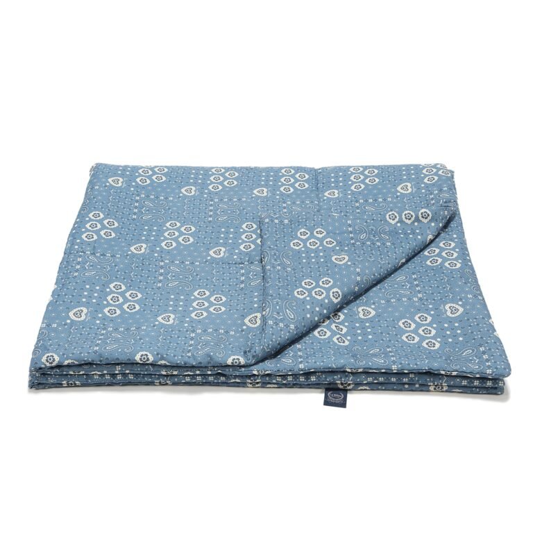 Bettdecke Bambus BANDANA DENIM - L - 110 x 140 cm_Hauptbild