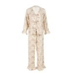 Bambus-Pyjama BANDANA CREAM - S (Lang)_Hauptbild