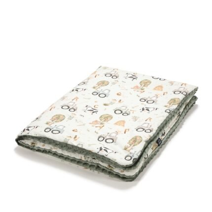 Warme Decke Minky ABC FARM - L - 110 x 140 cm_Hauptbild