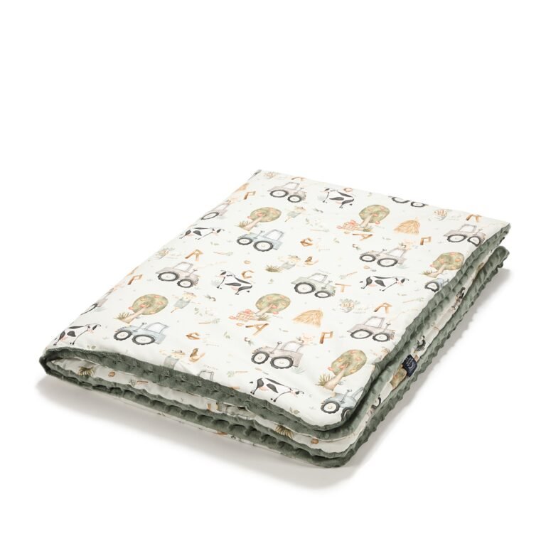 Warme Decke Minky ABC FARM - L - 110 x 140 cm_Hauptbild