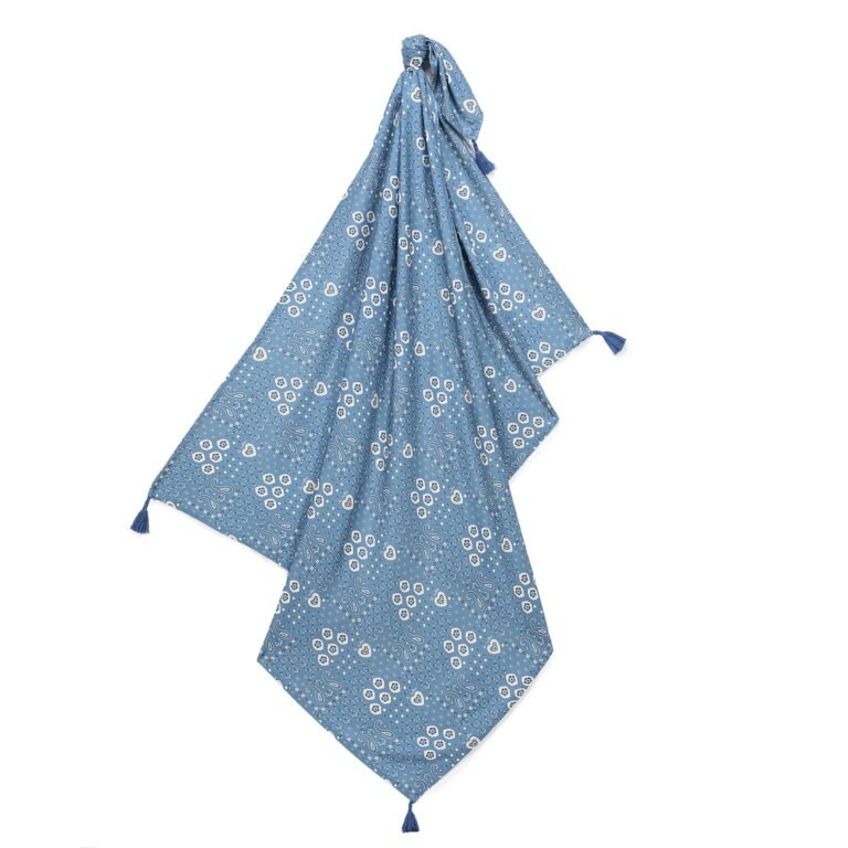 Pucktuch Bambus BANDANA DENIM - M - 100 x 120 cm_Hauptbild